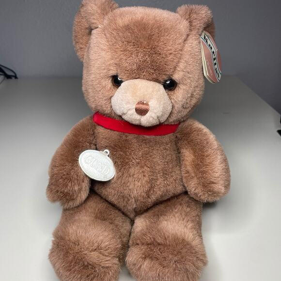 Vintage 1983 GUND Karitas Tender Teddy Plush 9” Brown Bear #2124 With Tags - Picture 1 of 14